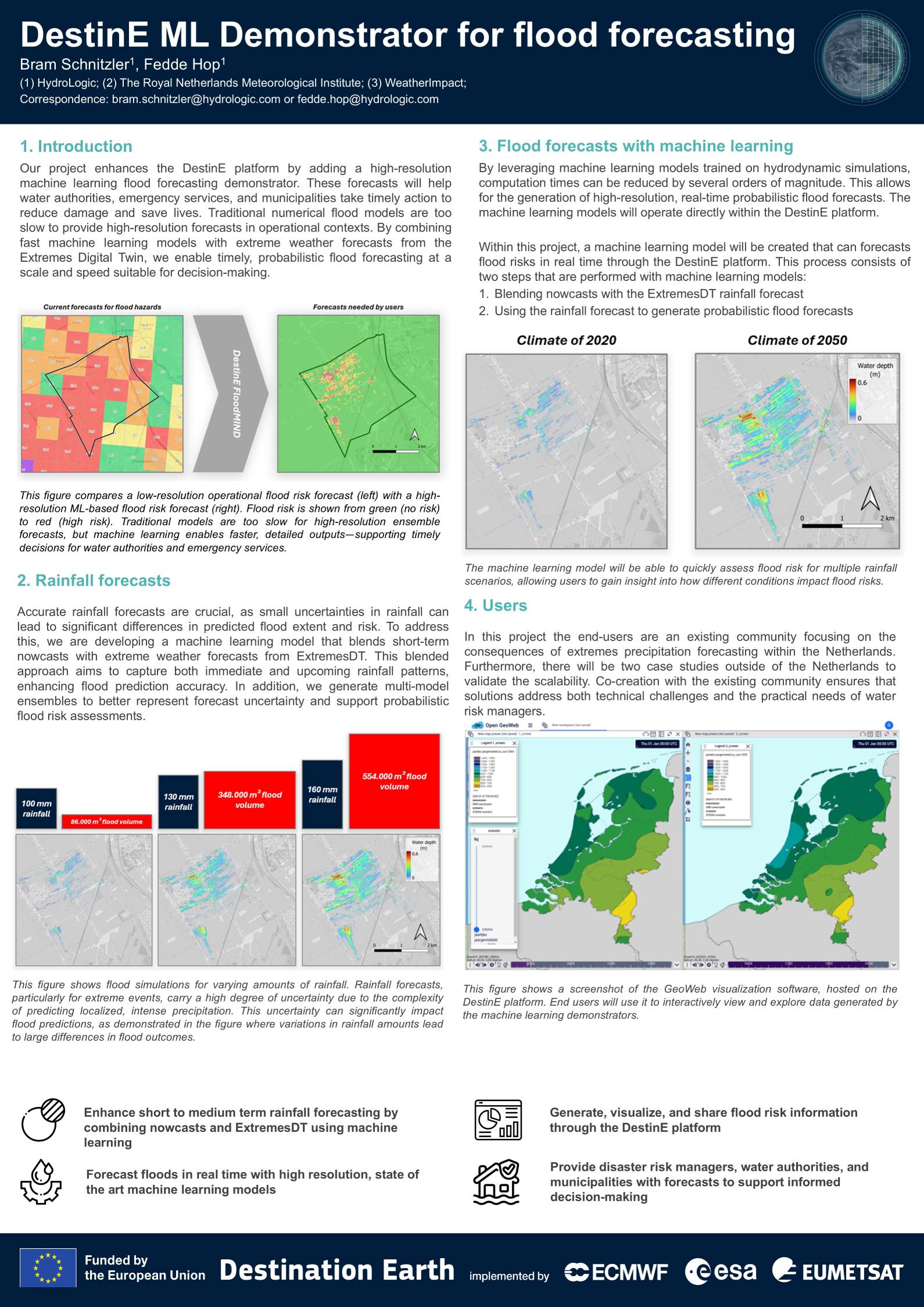 DestinE ML Demonstrator for flood forecasting