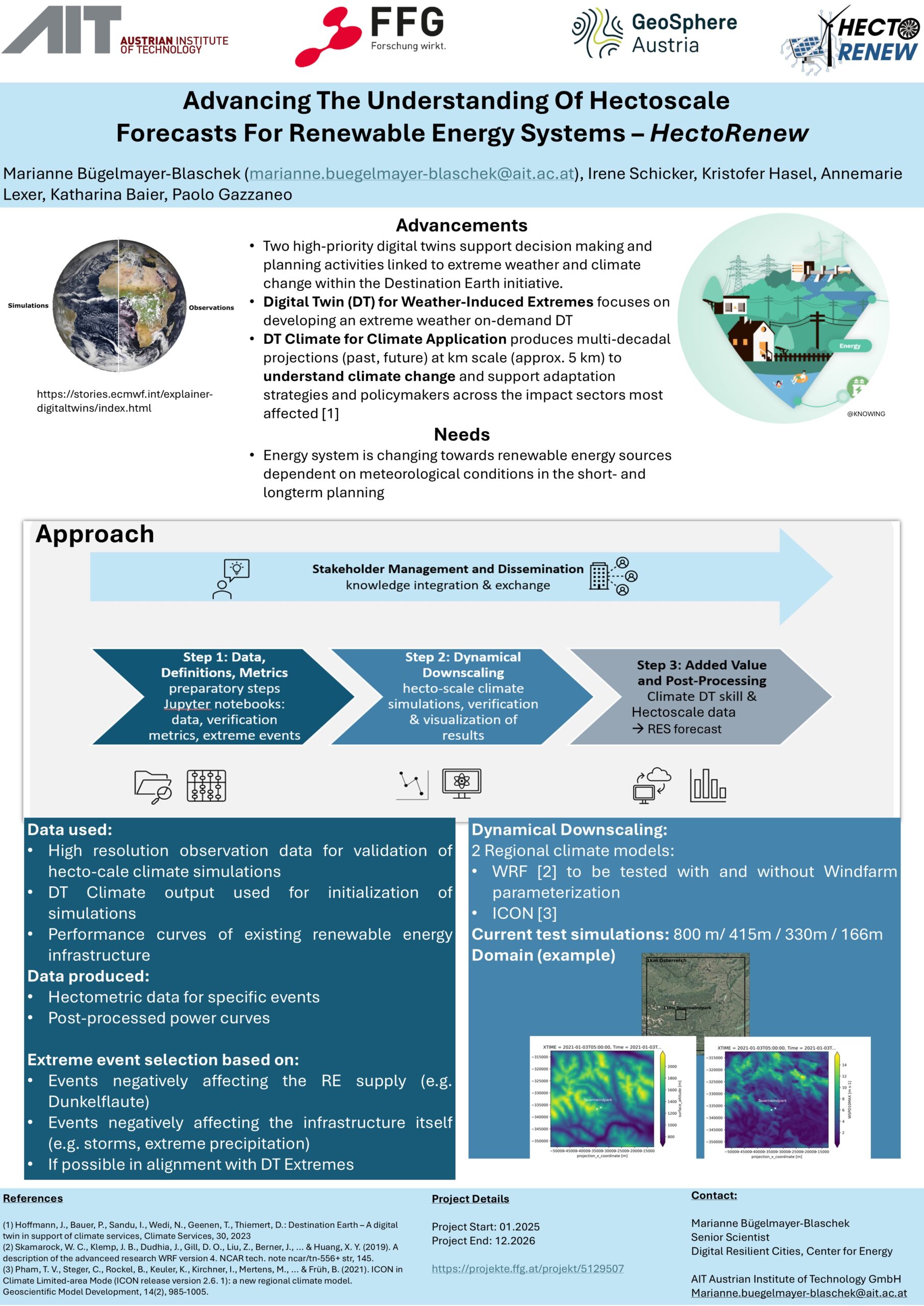 Advancing The Understanding Of Hectoscale Forecasts For Renewable Energy Systems - HectoRenew