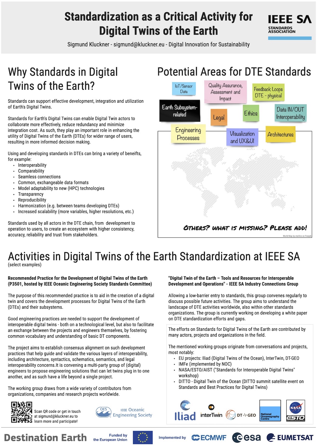 Standardization as a Critical Activity for Digital Twins of the Earth