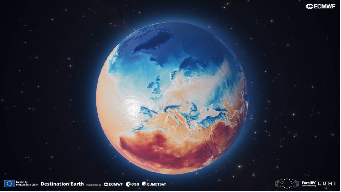 Surface temperature simulation
